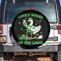 Funny Irish Goose Lover Spare Tire Cover Lucky Goose On The Loose