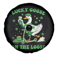 Funny Irish Goose Lover Spare Tire Cover Lucky Goose On The Loose