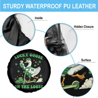 Funny Irish Goose Lover Spare Tire Cover Lucky Goose On The Loose