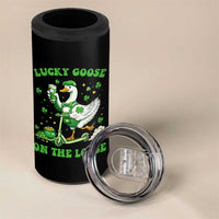 Funny Irish Goose Lover 4 in 1 Can Cooler Tumbler Lucky Goose On The Loose