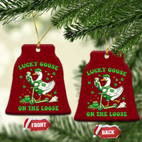 Funny Irish Goose Lover Ceramic Ornament Lucky Goose On The Loose