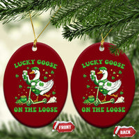 Funny Irish Goose Lover Ceramic Ornament Lucky Goose On The Loose