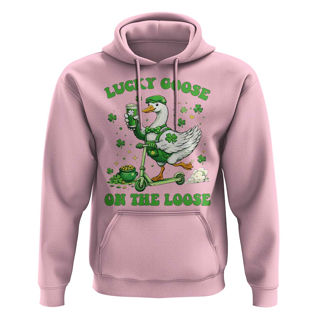 Funny Irish Goose Lover Hoodie Lucky Goose On The Loose