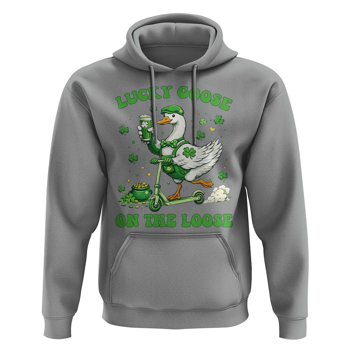 Funny Irish Goose Lover Hoodie Lucky Goose On The Loose