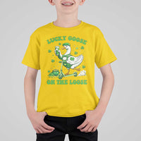 Funny Irish Goose Lover T Shirt For Kid Lucky Goose On The Loose