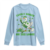 Funny Irish Goose Lover Long Sleeve Shirt Lucky Goose On The Loose