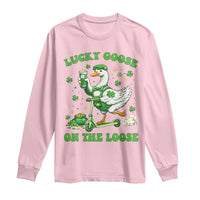 Funny Irish Goose Lover Long Sleeve Shirt Lucky Goose On The Loose
