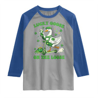 Funny Irish Goose Lover Raglan Shirt Lucky Goose On The Loose