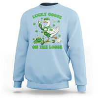 Funny Irish Goose Lover Sweatshirt Lucky Goose On The Loose