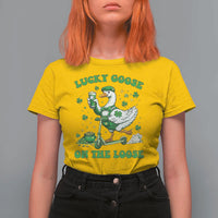 Funny Irish Goose Lover T Shirt For Women Lucky Goose On The Loose