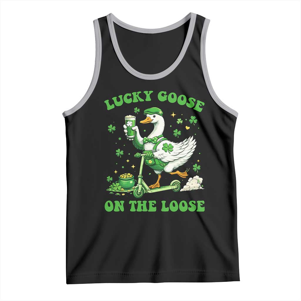 Funny Irish Goose Lover Tank Top Lucky Goose On The Loose