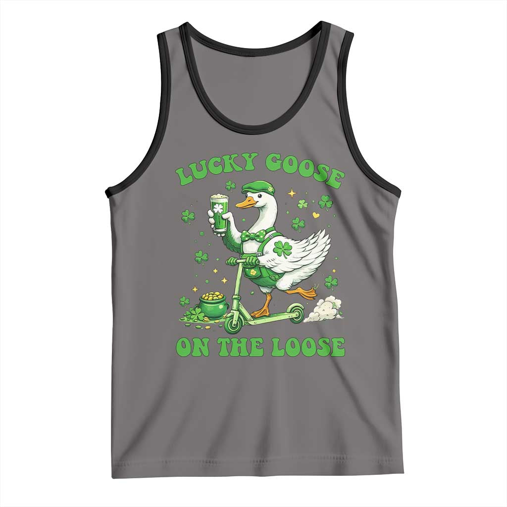 Funny Irish Goose Lover Tank Top Lucky Goose On The Loose