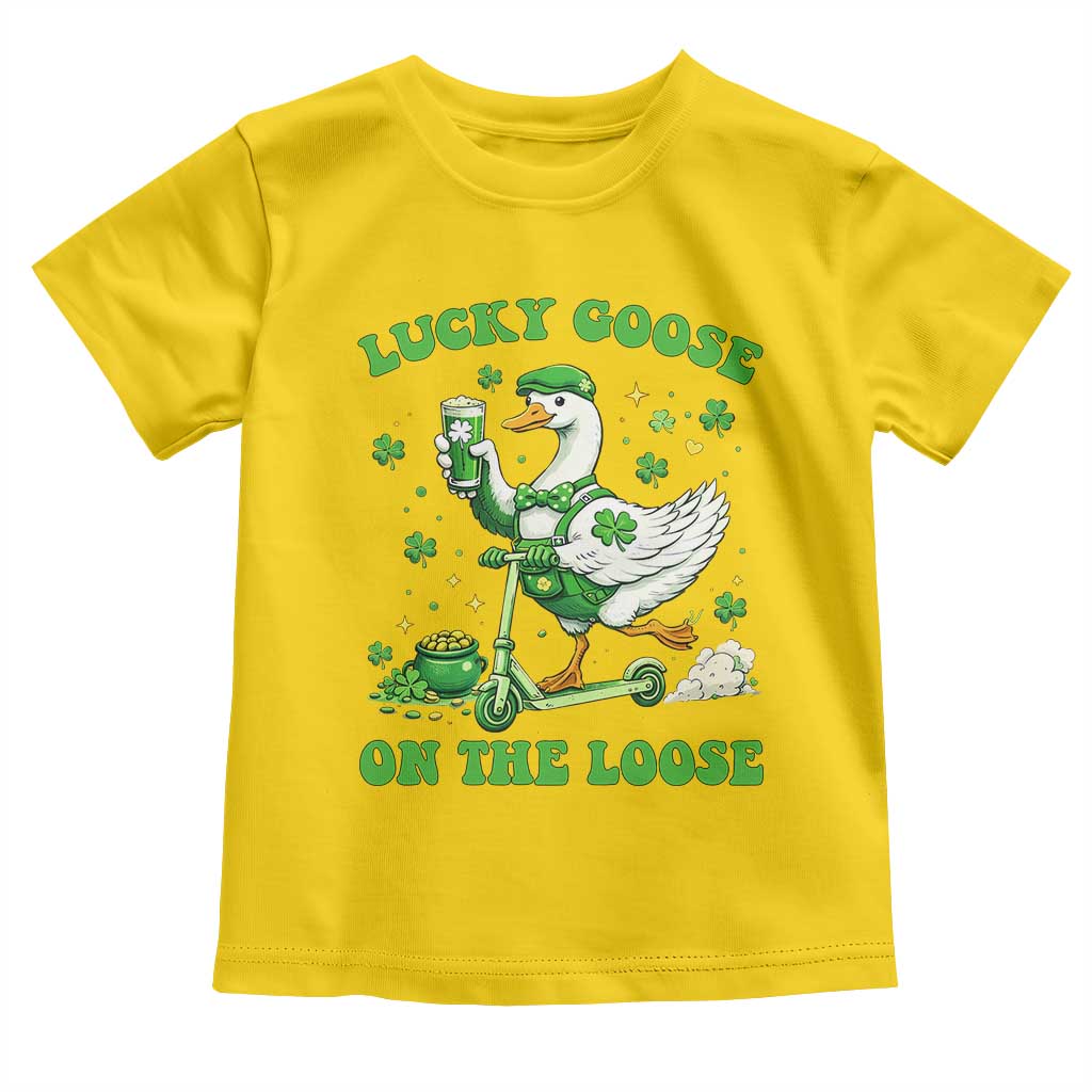 Funny Irish Goose Lover Toddler T Shirt Lucky Goose On The Loose