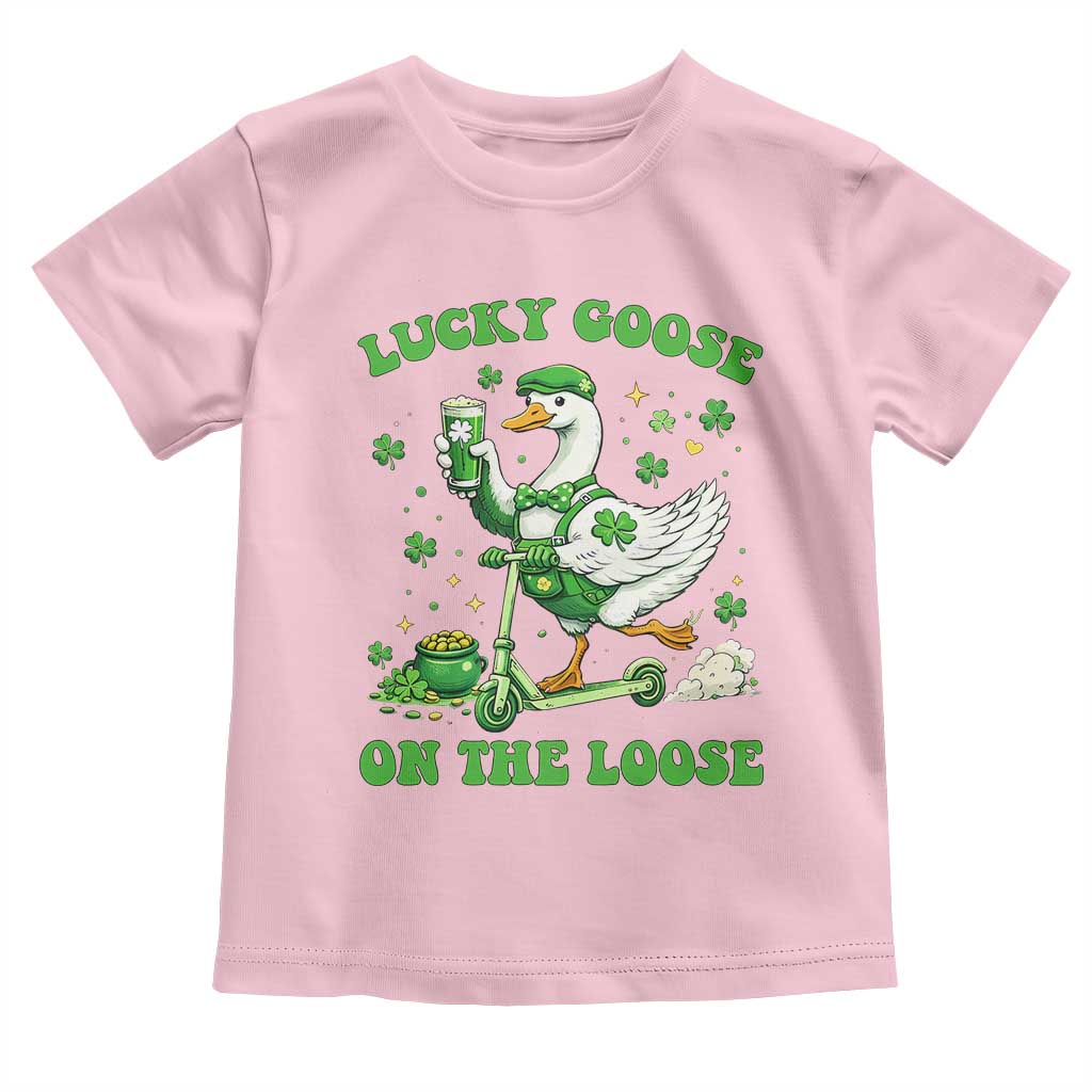 Funny Irish Goose Lover Toddler T Shirt Lucky Goose On The Loose
