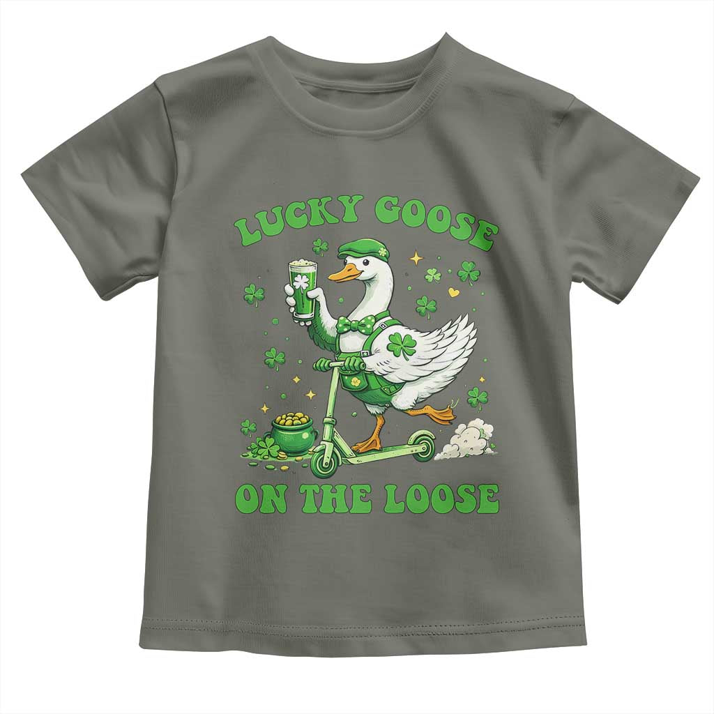 Funny Irish Goose Lover Toddler T Shirt Lucky Goose On The Loose