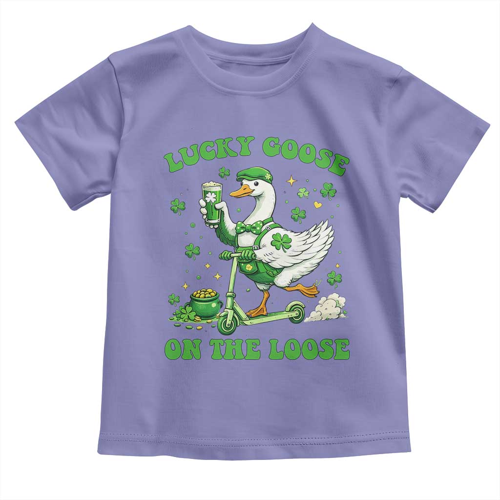 Funny Irish Goose Lover Toddler T Shirt Lucky Goose On The Loose