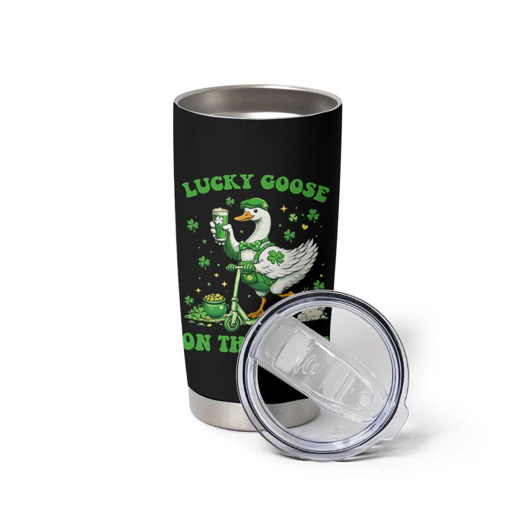 Funny Irish Goose Lover Tumbler Cup Lucky Goose On The Loose