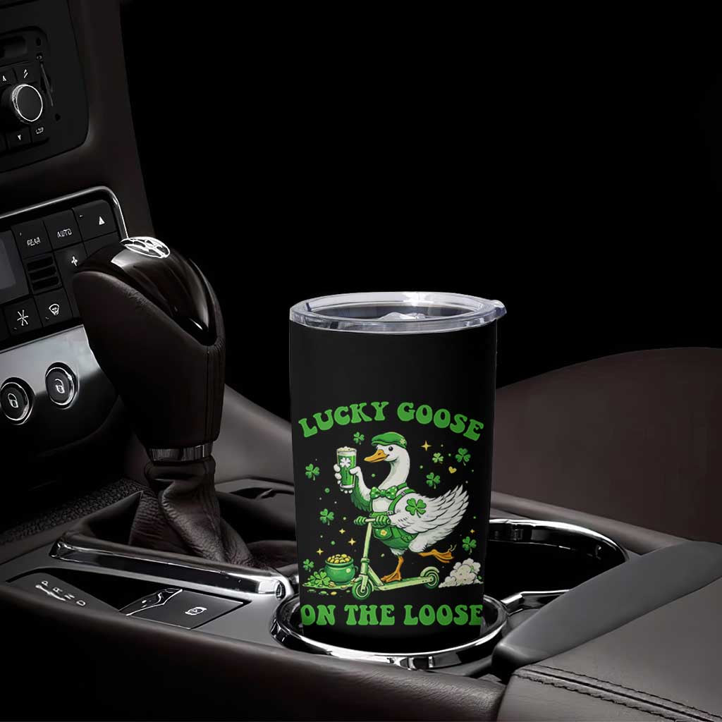 Funny Irish Goose Lover Tumbler Cup Lucky Goose On The Loose