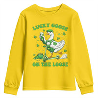 Funny Irish Goose Lover Youth Sweatshirt Lucky Goose On The Loose