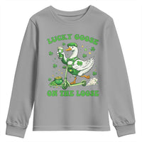 Funny Irish Goose Lover Youth Sweatshirt Lucky Goose On The Loose