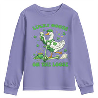 Funny Irish Goose Lover Youth Sweatshirt Lucky Goose On The Loose