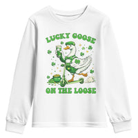 Funny Irish Goose Lover Youth Sweatshirt Lucky Goose On The Loose