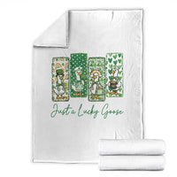 Just A Lucky Goose Nurse Throw Blanket St Patricks Day Gift