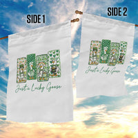 Just A Lucky Goose Nurse Garden Flag St Patricks Day Gift