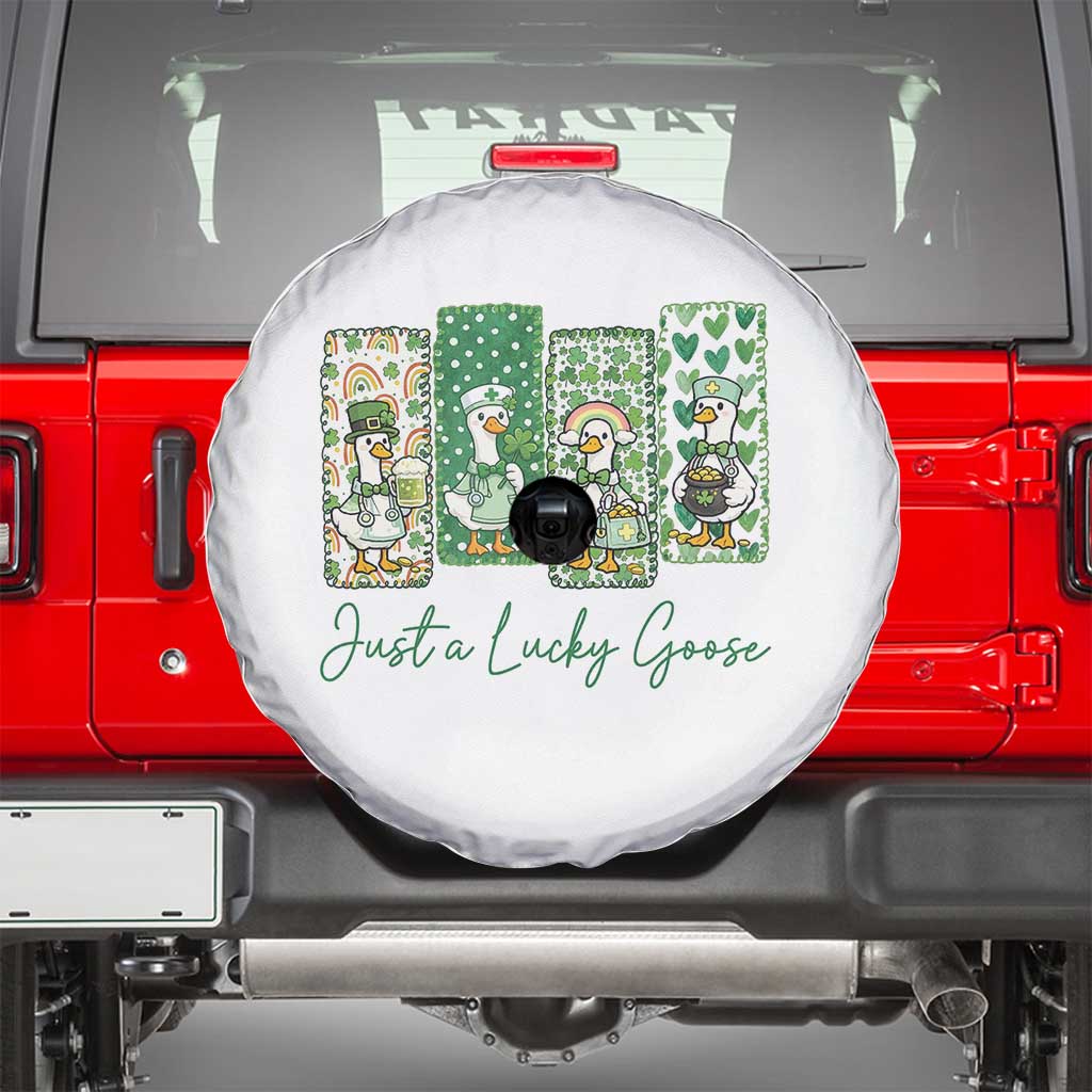 Just A Lucky Goose Nurse Spare Tire Cover St Patricks Day Gift