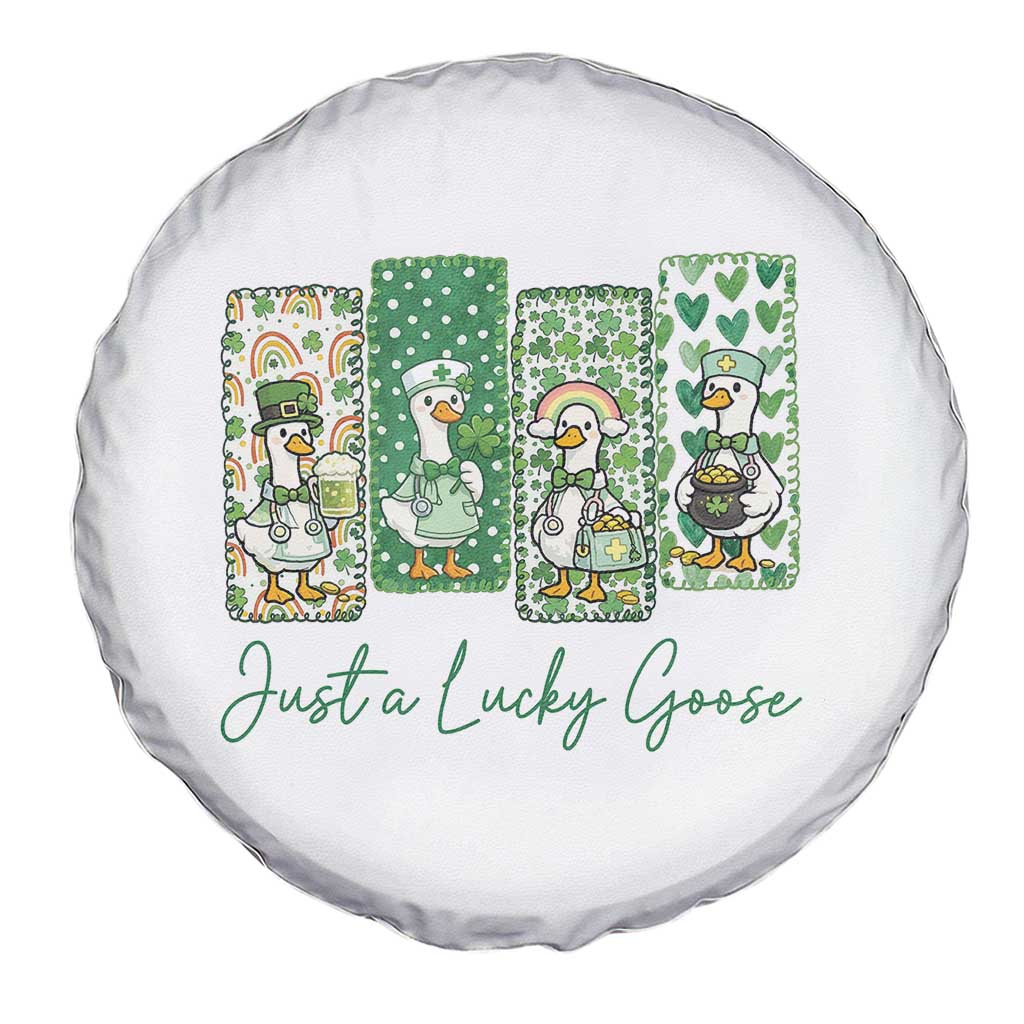Just A Lucky Goose Nurse Spare Tire Cover St Patricks Day Gift