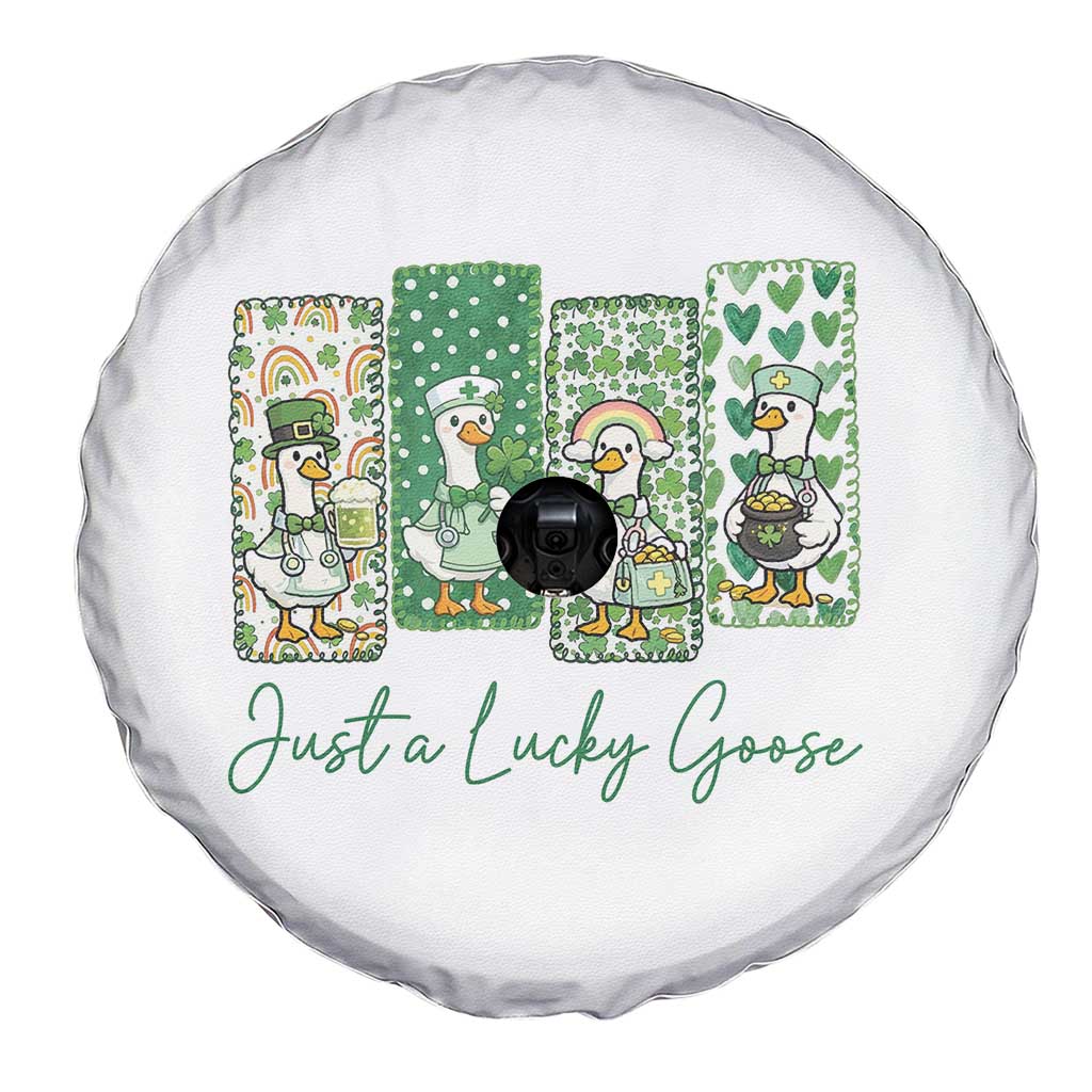 Just A Lucky Goose Nurse Spare Tire Cover St Patricks Day Gift