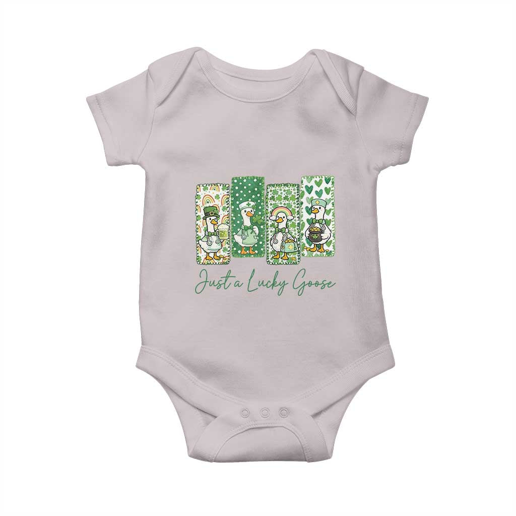 Just A Lucky Goose Nurse Baby Onesie St Patricks Day Gift