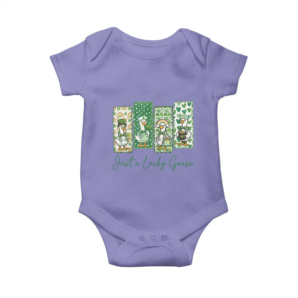 Just A Lucky Goose Nurse Baby Onesie St Patricks Day Gift
