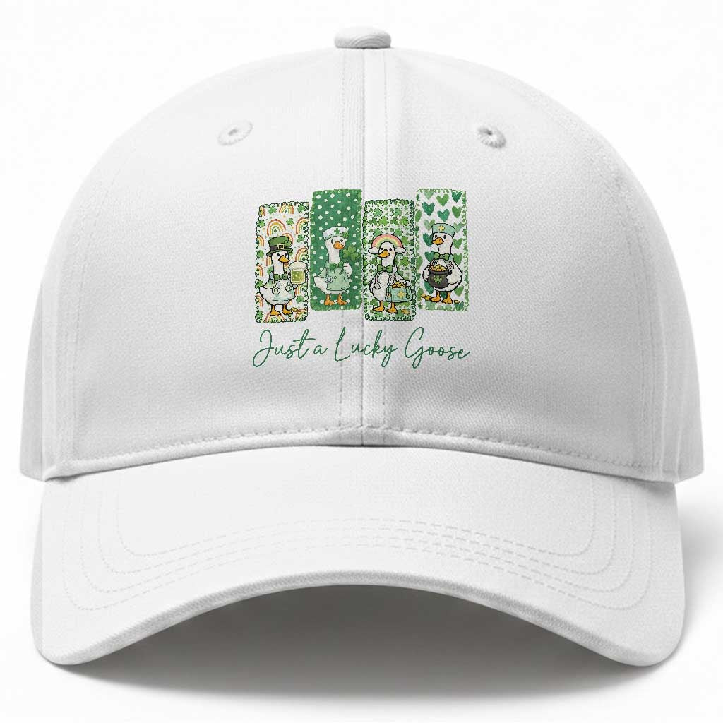 Just A Lucky Goose Nurse Baseball Cap St Patricks Day Gift
