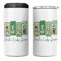 Just A Lucky Goose Nurse 4 in 1 Can Cooler Tumbler St Patricks Day Gift