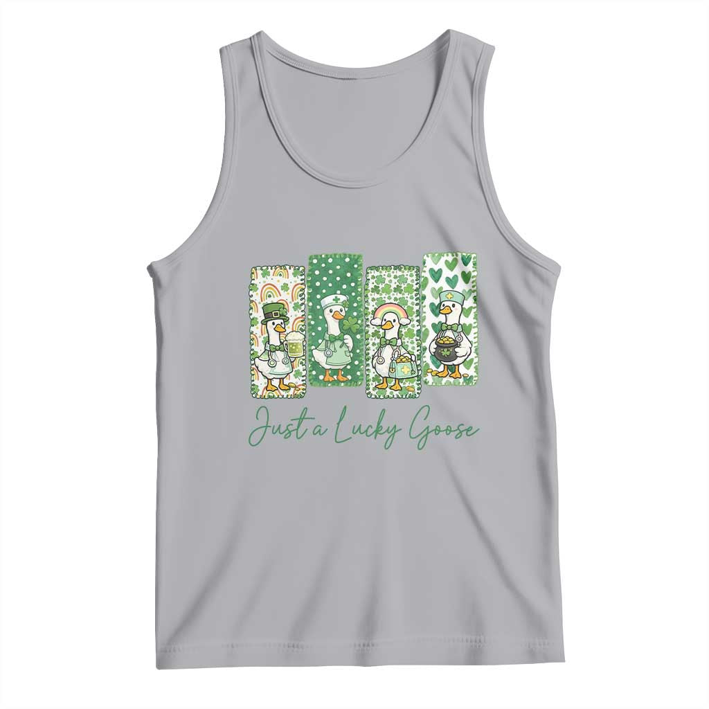 Just A Lucky Goose Nurse Tank Top St Patricks Day Gift