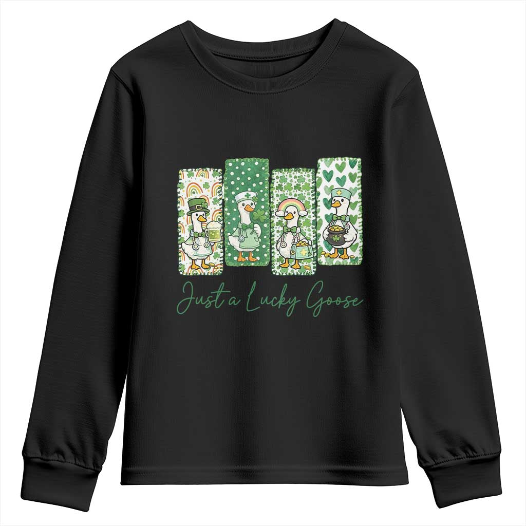 Just A Lucky Goose Nurse Youth Sweatshirt St Patricks Day Gift