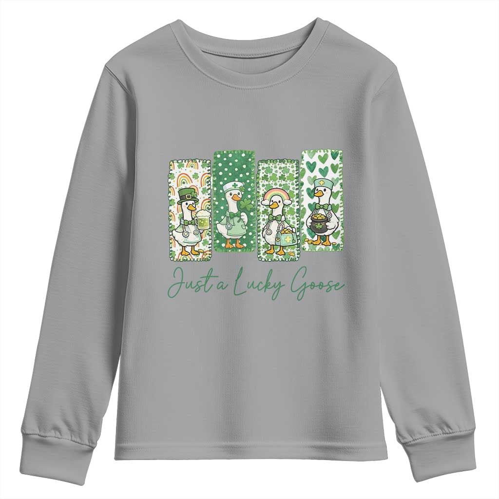 Just A Lucky Goose Nurse Youth Sweatshirt St Patricks Day Gift