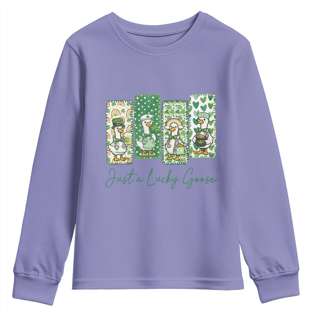 Just A Lucky Goose Nurse Youth Sweatshirt St Patricks Day Gift