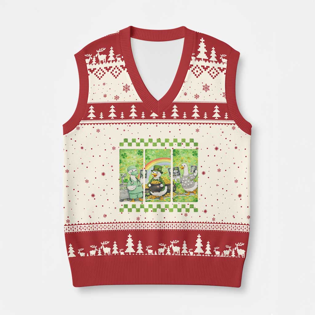 Funny Goose Radiologic Technologist V-Neck Knit Sweater Vest St Patricks Day Gift