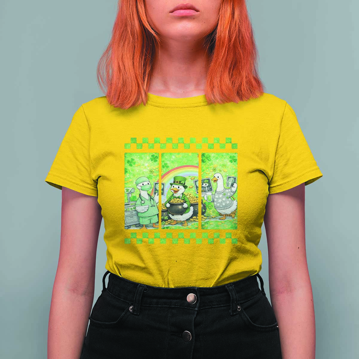 Funny Goose Radiologic Technologist T Shirt For Women St Patricks Day Gift