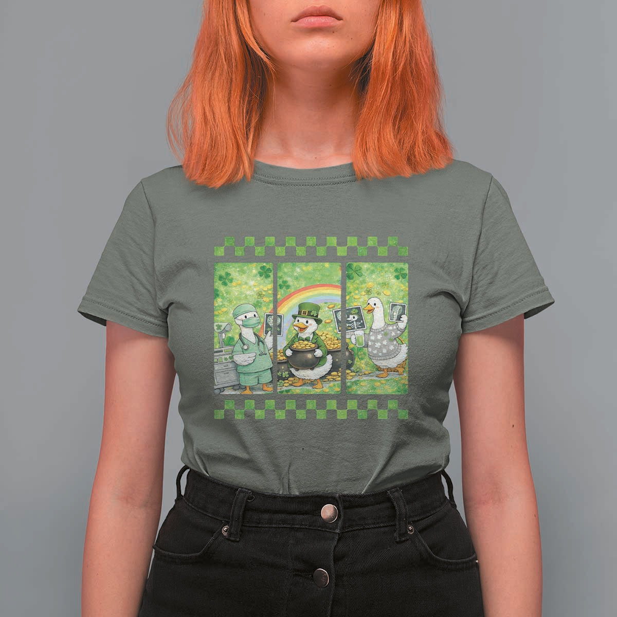 Funny Goose Radiologic Technologist T Shirt For Women St Patricks Day Gift