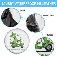 Funny Irish Frog Off To Commit Foolery Spare Tire Cover St Patricks Day Gift