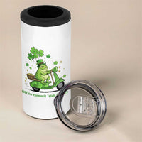 Funny Irish Frog Off To Commit Foolery 4 in 1 Can Cooler Tumbler St Patricks Day Gift