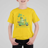 Funny Irish Frog Off To Commit Foolery T Shirt For Kid St Patricks Day Gift