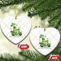 Funny Irish Frog Off To Commit Foolery Ceramic Ornament St Patricks Day Gift