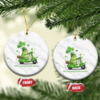 Funny Irish Frog Off To Commit Foolery Ceramic Ornament St Patricks Day Gift