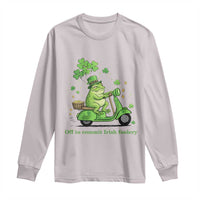 Funny Irish Frog Off To Commit Foolery Long Sleeve Shirt St Patricks Day Gift