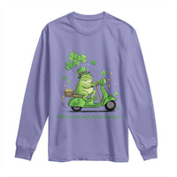 Funny Irish Frog Off To Commit Foolery Long Sleeve Shirt St Patricks Day Gift