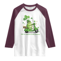 Funny Irish Frog Off To Commit Foolery Raglan Shirt St Patricks Day Gift